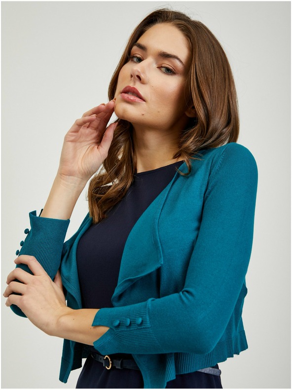 Orsay Petrolej ženski kratki kardigan ORSAY