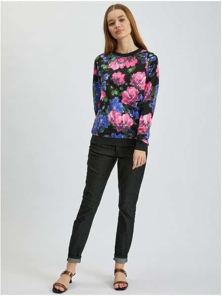 Orsay Ružičasto-crna ženska sportska majica cvjetnog uzorka ORSAY