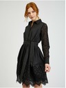 Orsay Crne ženske provalapane košuljaste haljine sa vezivanjem ORSAY