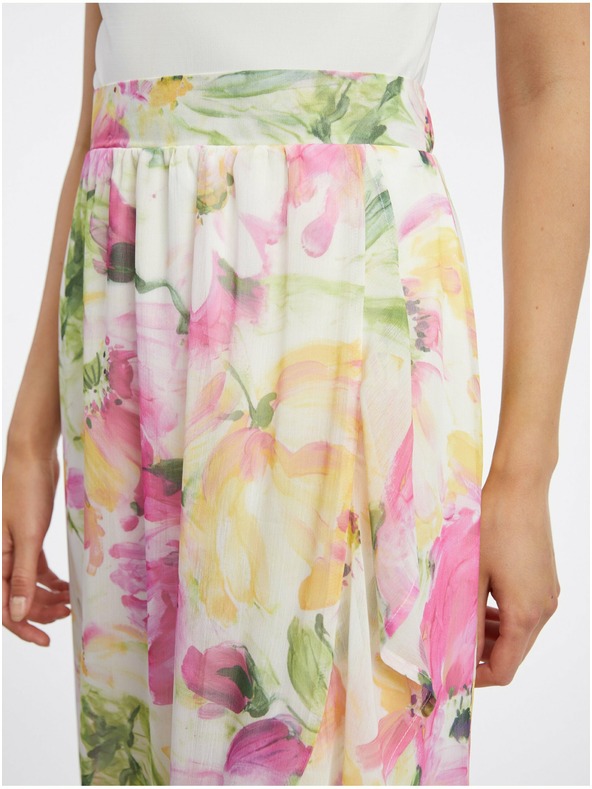 Orsay Ružičasto-bijela ženska cvjetna midi suknja ORSAY