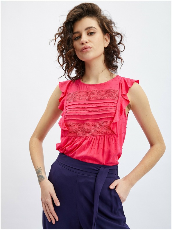 Orsay Tamnoplave ženske široke hlače ORSAY