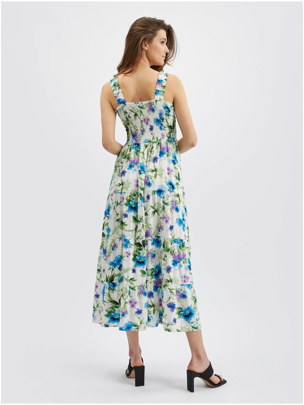 Orsay Plavo-krem ženska haljina cvjetnog uzorka ORSAY