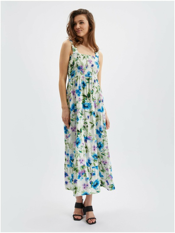 Orsay Plavo-krem ženska haljina cvjetnog uzorka ORSAY