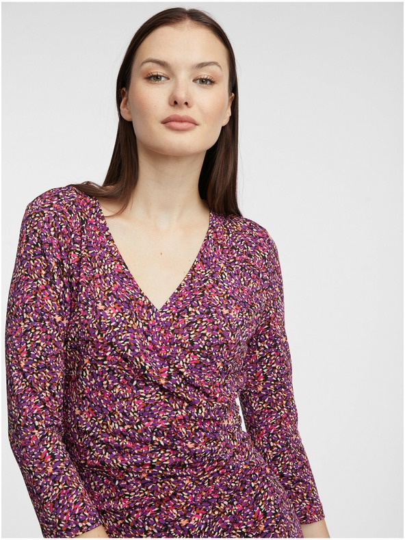 Orsay Ljubičasta ženska platna haljina s uzorkom ORSAY