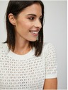 Orsay Bijeli šupljikavi pulover s kratkim rukavima ORSAY