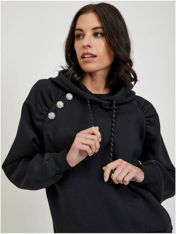 Orsay Crna ženska sportska majica s kapuljačom ORSAY