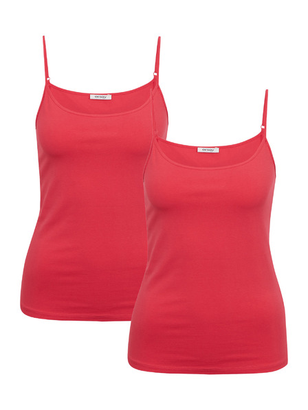 Orsay Komplet od dvije ženske majice bez rukava u tamnoružičastoj boji OR