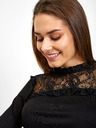 Orsay Crna ženska majica s čipkastim detaljem ORSAY