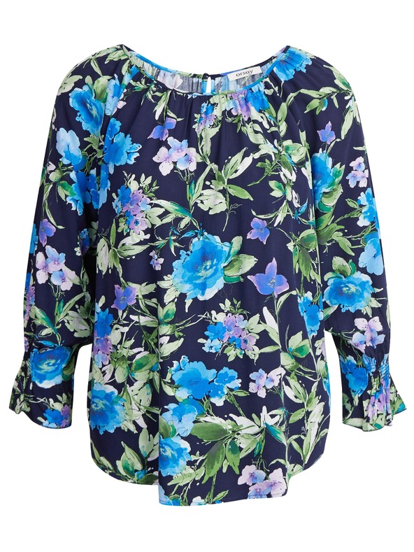 Orsay Tamno plava ženska cvjetna bluza ORSAY