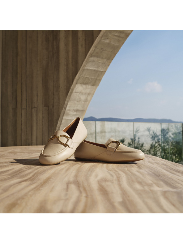 Geox Bež ženske mokasine Geox Palmaria