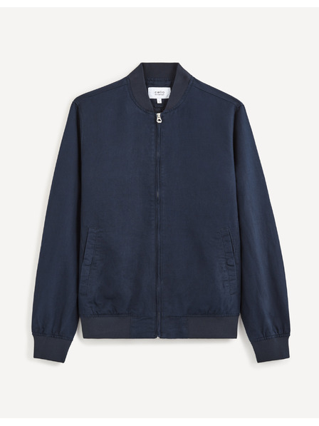 Celio Tamnoplava muška lanena jakna Celio Bulin10