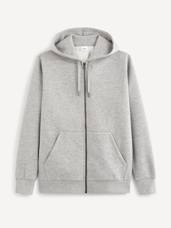 Celio Svijetlo siva osnovna Celio Vethree majica s kapuljačom