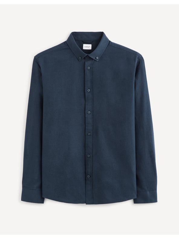 Celio Tamno plava muška košulja Celio Vafla