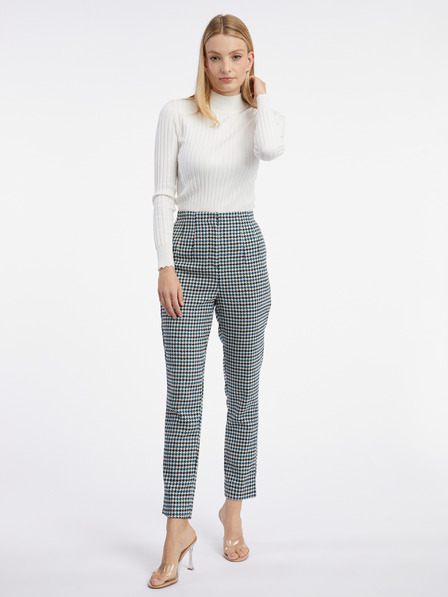 Orsay Crno-plave ženske hlače s uzorkom ORSAY