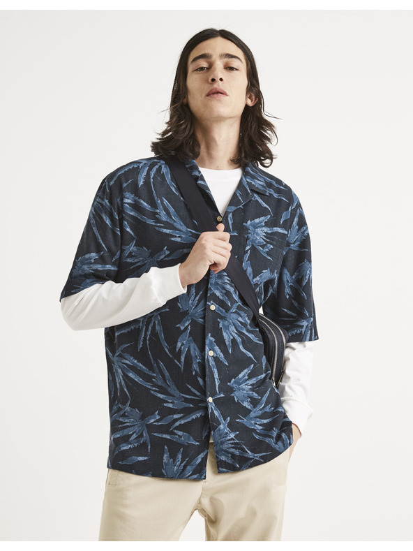 Celio Plavo-crna muška košulja s uzorkom Celio Tallinnpal