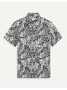 Celio Bijelo-crna muška Celio Daprinti košulja s uzorkom