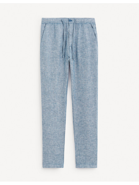 Celio Plave muške lanene hlače Celio Dolinus