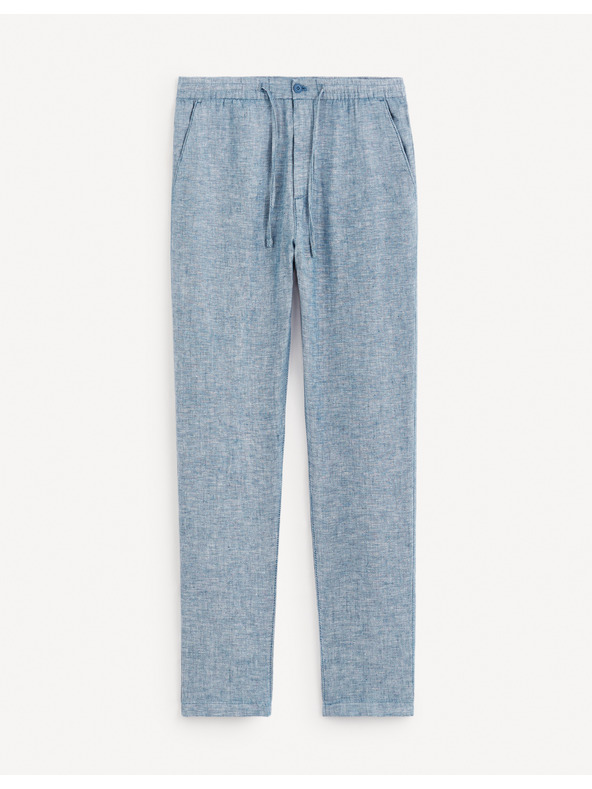 Celio Plave muške lanene hlače Celio Dolinus