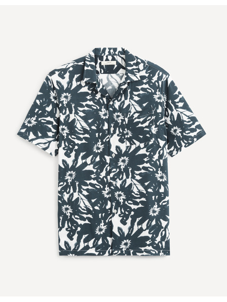 Celio Celio Asamus bijela i plava košulja s cvjetovima