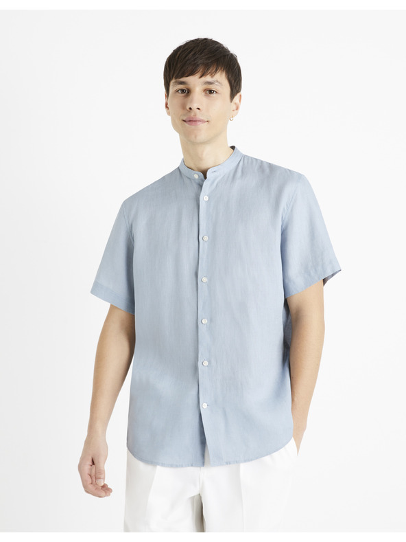Celio Svijetloplava Celio Damopoc muška lanena košulja
