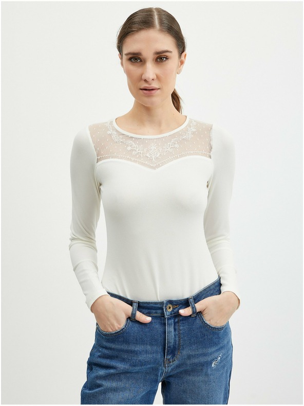 Orsay Krem ženski bodi s čipkom ORSAY
