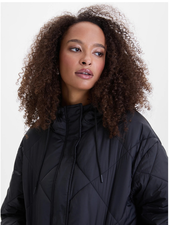 Orsay Crni ženski prošiveni kaput ORSAY