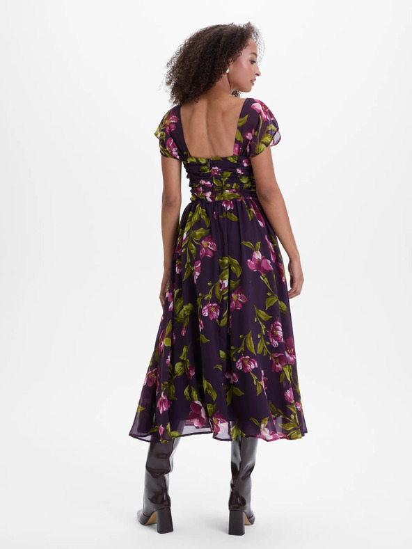 Orsay Ljubičaste midi haljine s cvjetnim uzorkom ORSAY