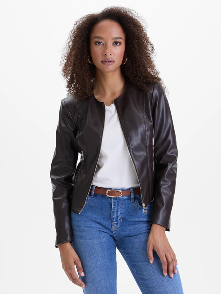 Orsay Tamno smeđa ženska kožna jakna ORSAY