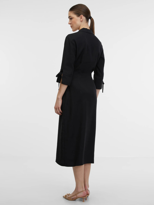 Orsay Crna ženska preklopna haljina ORSAY