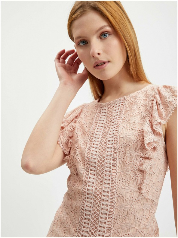 Orsay Svjetloružičasta ženska čipkasta bluza ORSAY
