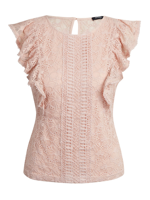 Orsay Svjetloružičasta ženska čipkasta bluza ORSAY