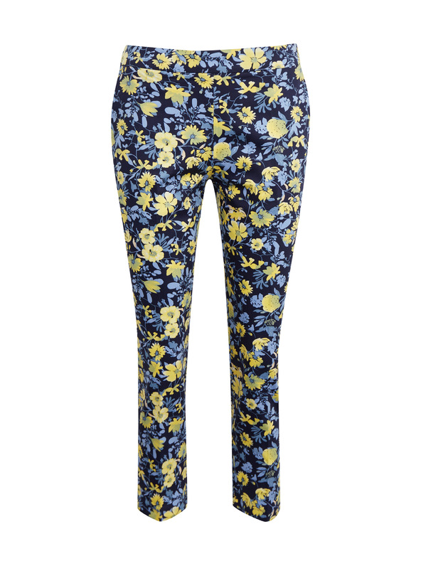 Orsay Žuto-plave ženske skraćene hlače cvjetnog uzorka ORSAY