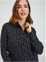 Orsay Crna ženska košulja s točkicama ORSAY