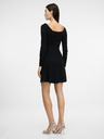Orsay Crna ženska haljina do koljena ORSAY