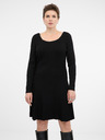 Orsay Crna ženska haljina do koljena ORSAY