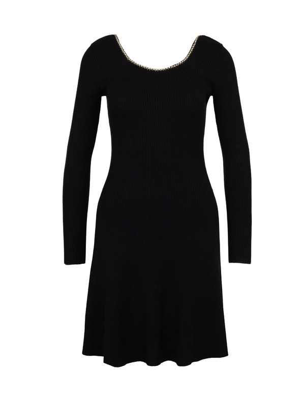 Orsay Crna ženska haljina do koljena ORSAY