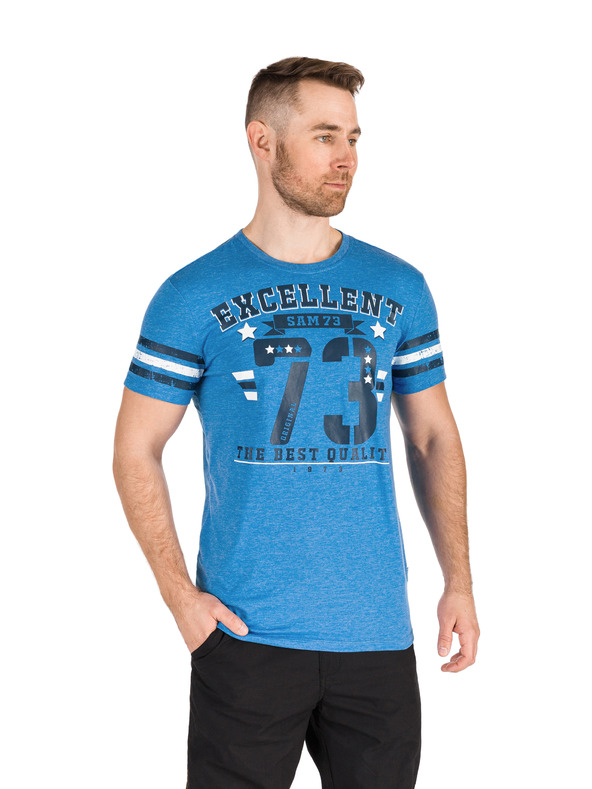 Sam 73 Plava muška majica s printom SAM 73