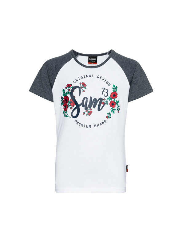 Sam 73 Plavo-bijela majica za djevojčice s printom SAM 73