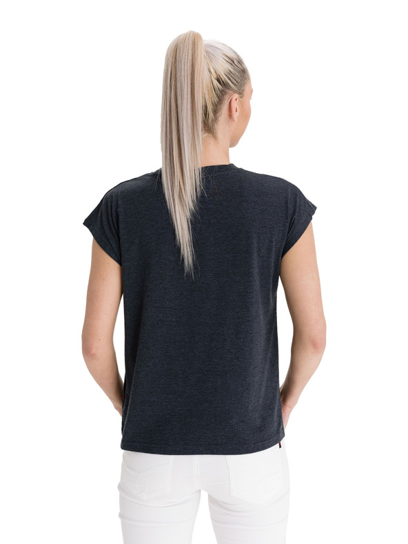 Sam 73 Tamno siva ženska majica s printom SAM 73