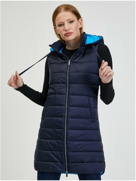 Orsay Tamnoplavi ženski prošiveni prsluk ORSAY