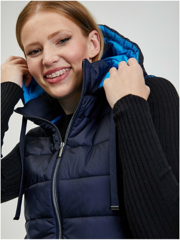 Orsay Tamnoplavi ženski prošiveni prsluk ORSAY