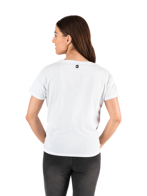 Sam 73 Bijela ženska majica s printom SAM 73