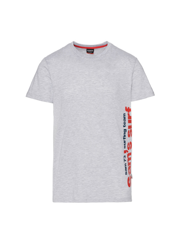 Sam 73 Svijetlo siva muška majica s printom SAM 73