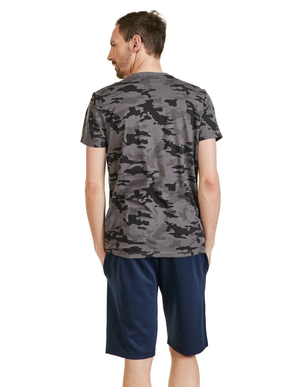 Sam 73 Crno-siva muška majica s uzorkom SAM 73 Jeff