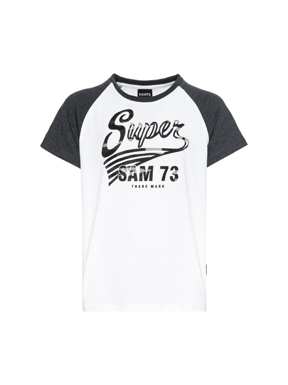 Sam 73 Crno-bijela majica za dječake s printom SAM 73