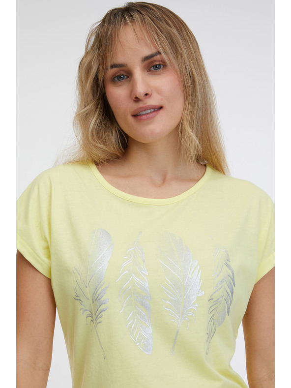 Sam 73 Svijetložuta ženska majica SAM 73 Clorinda