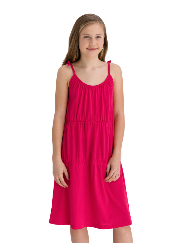 Sam 73 Ružičasta haljina za djevojčice s naramenicama SAM 73