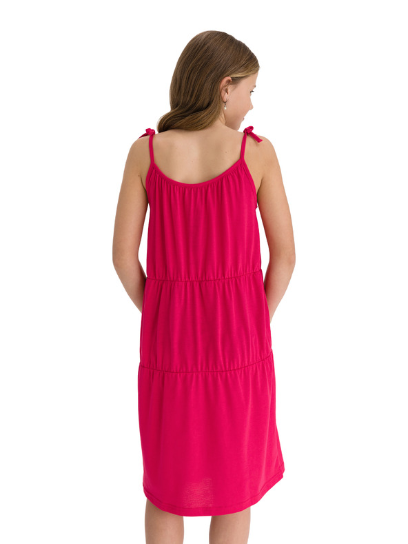 Sam 73 Ružičasta haljina za djevojčice s naramenicama SAM 73