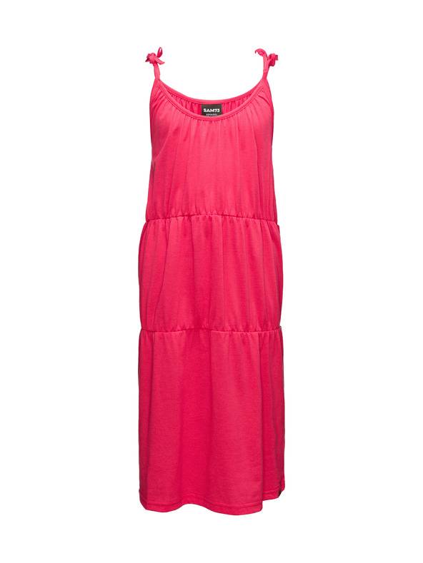 Sam 73 Ružičasta haljina za djevojčice s naramenicama SAM 73