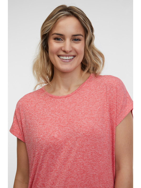 Sam 73 Koraljna ženska brindirana majica kratkih rukava SAM 73 Juliana